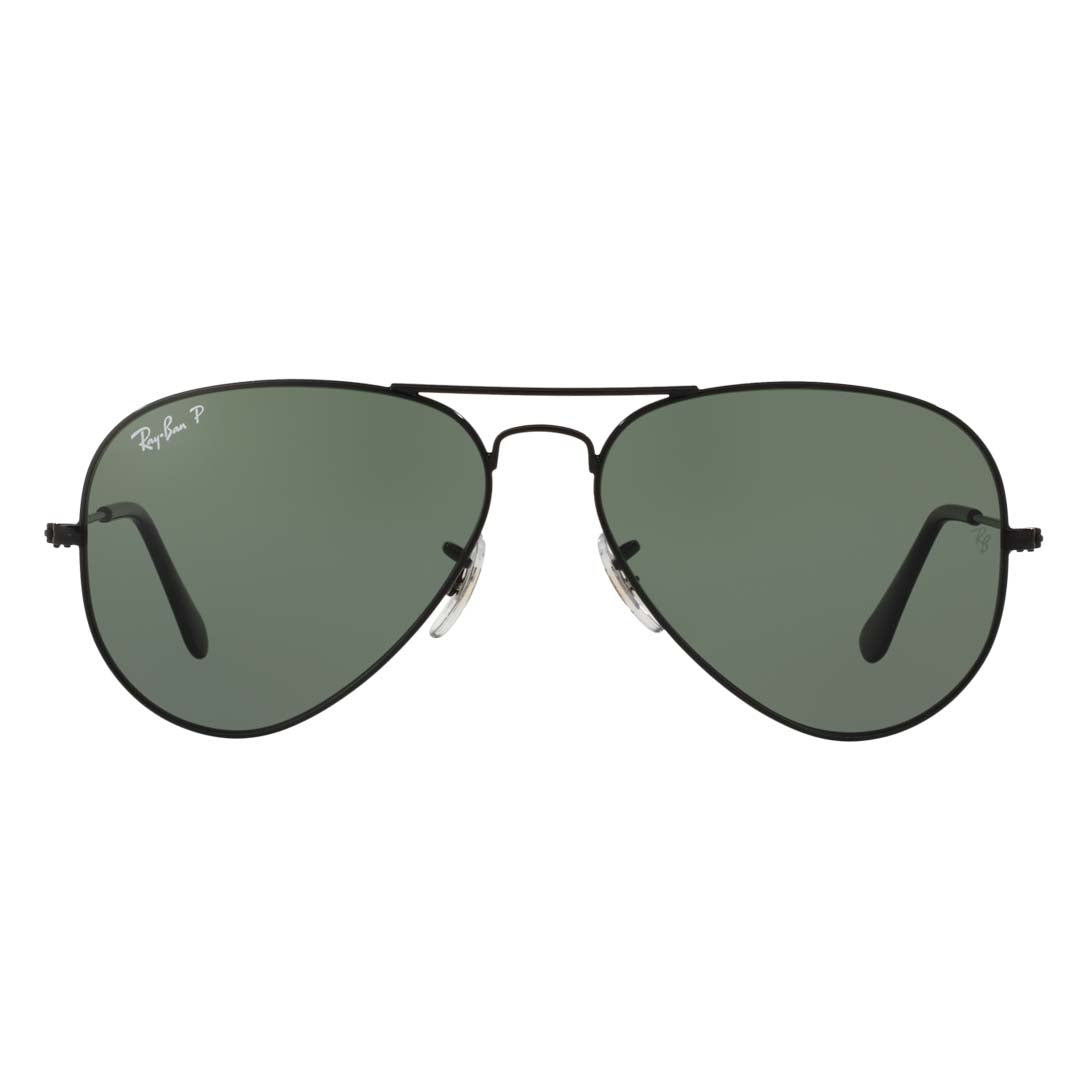 Ray-Ban Polarised Aviator Unisex Sunglasses (RB3025|62|Green)