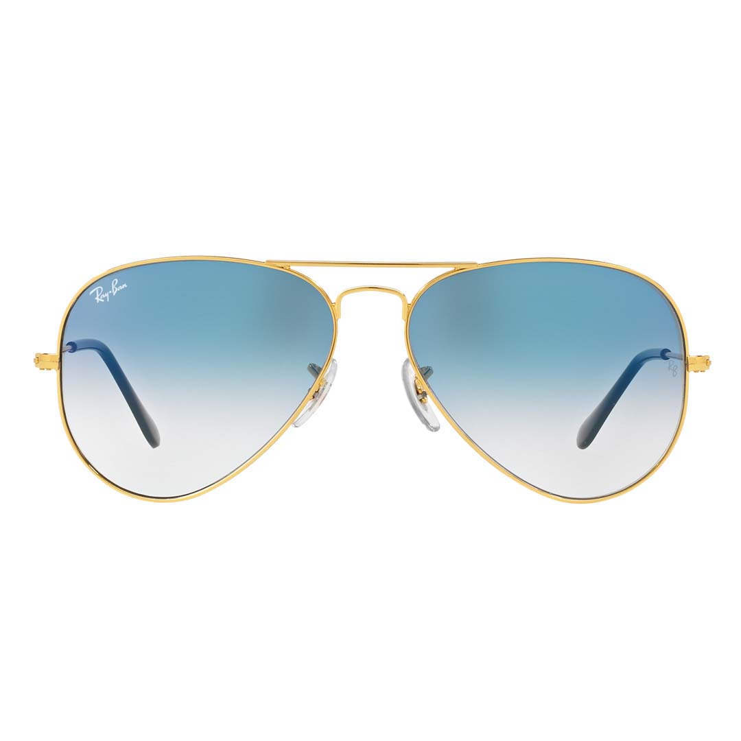 Ray-Ban Men Gradient Blue Lens Pilot Sunglasses - 0RB3025I001/3F62