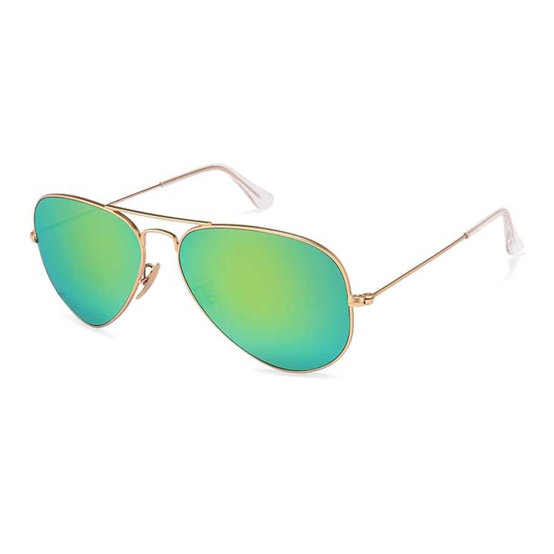Ray-Ban Mirrored Aviator Unisex Sunglasses (0RB3025I|51 mm|Green)