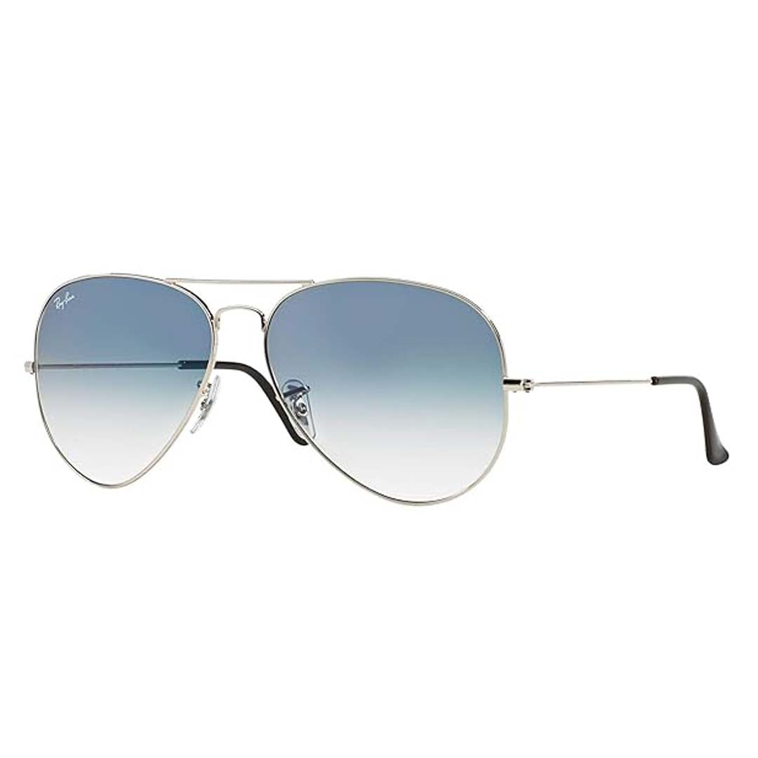 Ray-Ban Unisex Gradient Blue Lens Pilot Sunglasses - 0RB3025I003/3F58