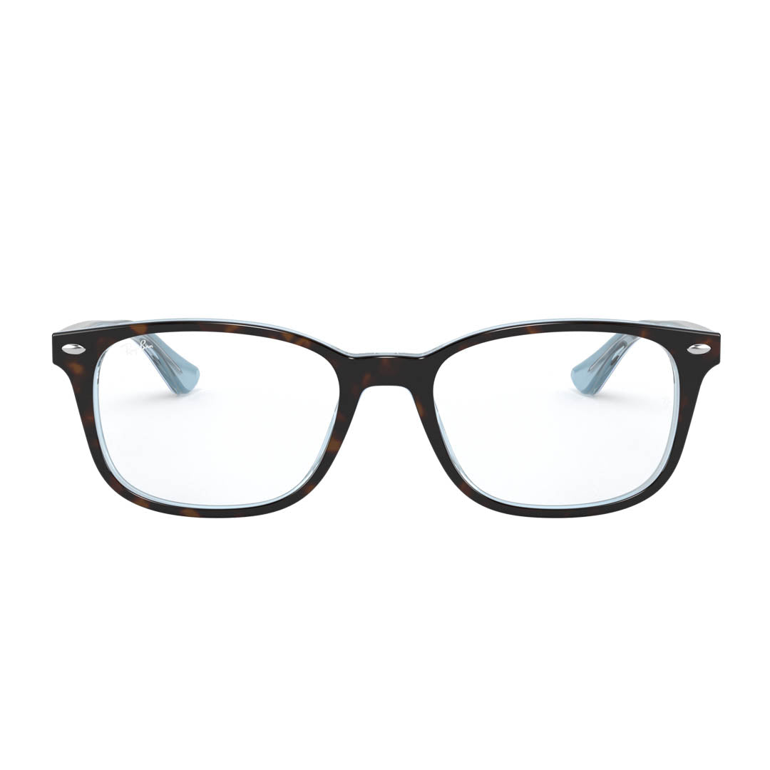 Ray-Ban Havana Green Rx5375 Computer Glasses (Blue-Filter lens Included)