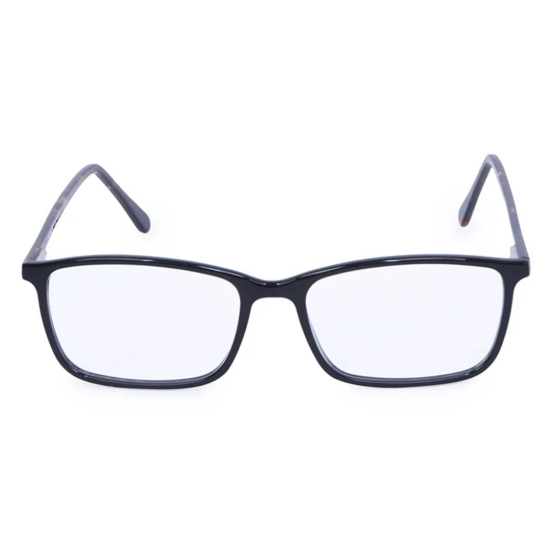 Titan Black Rectangle Rimmed Computer Glasses (Blue-Filter lens Included)