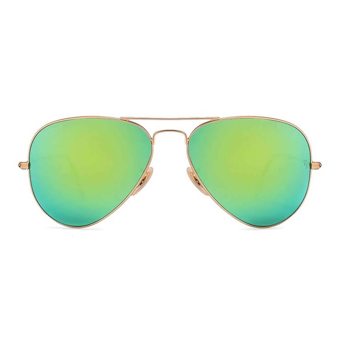 Ray-Ban Mirrored Aviator Unisex Sunglasses (0RB3025I|51 mm|Green)