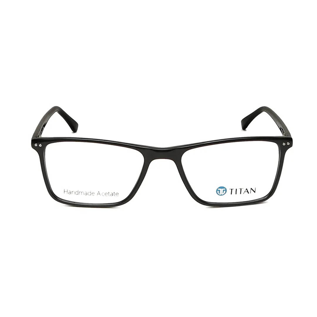 Titan Black Square Rimmed Computer Glasses (Blue-Filter lens Included)