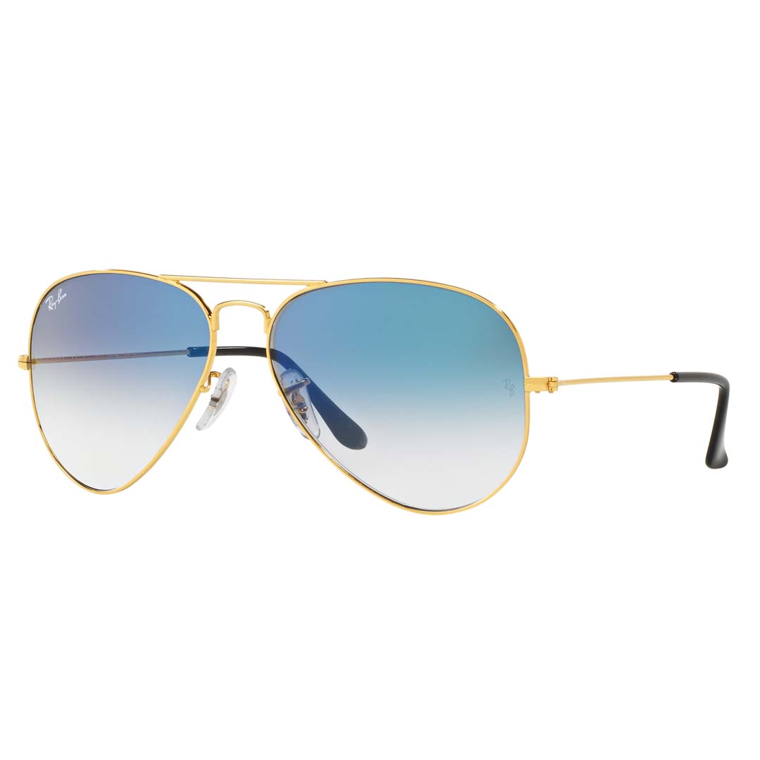 Ray-Ban Men Gradient Blue Lens Pilot Sunglasses - 0RB3025I001/3F62