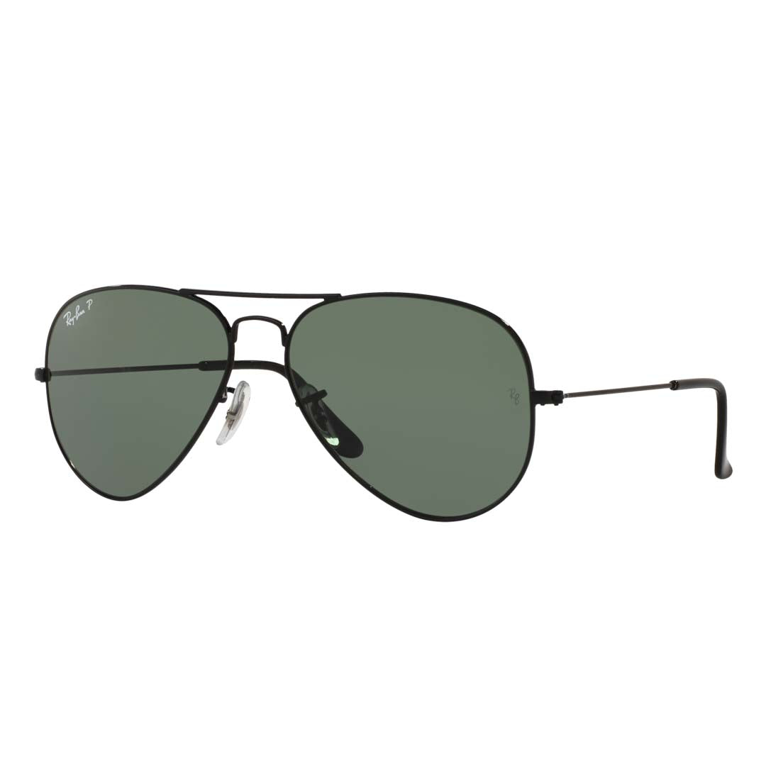 Ray-Ban Polarised Aviator Unisex Sunglasses (RB3025|62|Green)