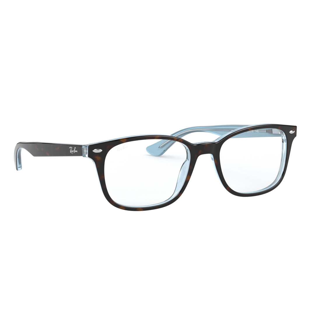 Ray-Ban Havana Green Rx5375 Computer Glasses (Blue-Filter lens Included)