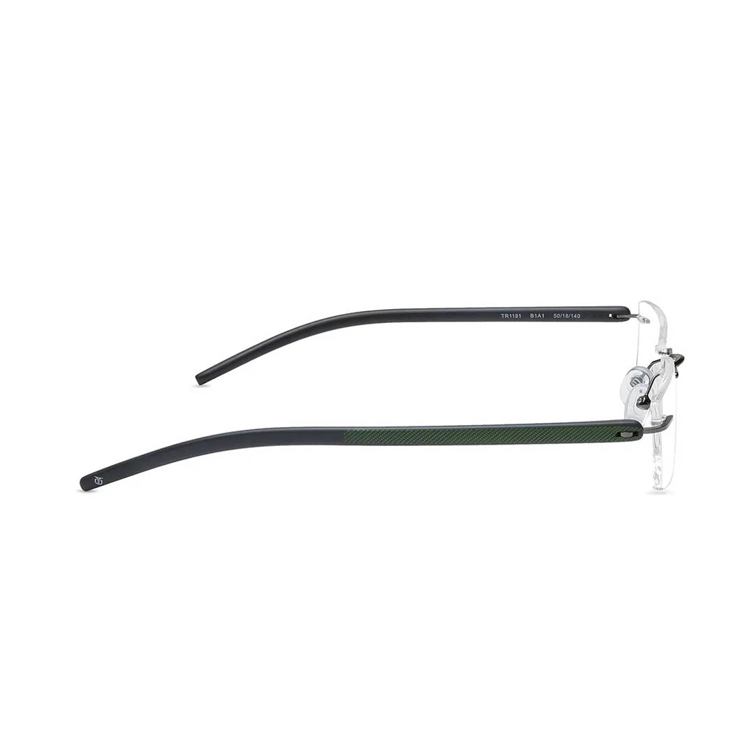 Titan Gun metal Rectangle Rimless Computer Glasses (Blue-Filter lens Included)