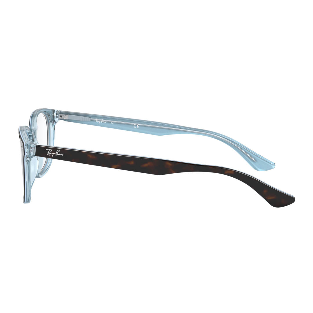 Ray-Ban Havana Green Rx5375 Computer Glasses (Blue-Filter lens Included)