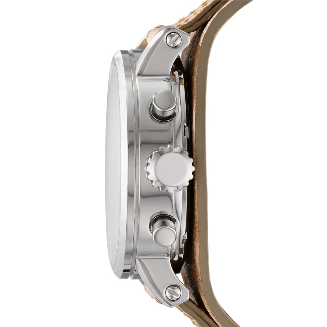 Fossil Analog Original Boyfriend Chronograph White Dial Women's Watch ES3625