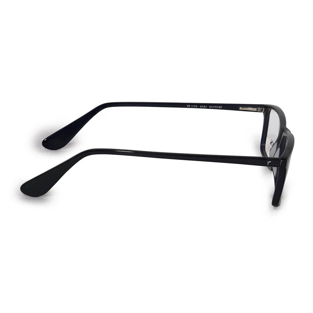 Titan Blue Rectangle Rimmed Computer Glasses (Blue-Filter lens Included)
