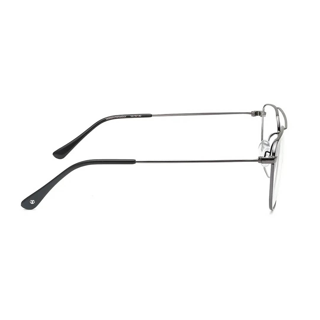 Titan Grey Navigator Rimmed Computer Glasses (Blue-Filter lens Included)