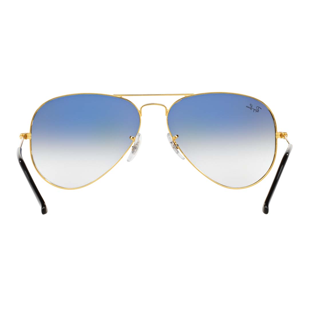 Ray-Ban Men Gradient Blue Lens Pilot Sunglasses - 0RB3025I001/3F62