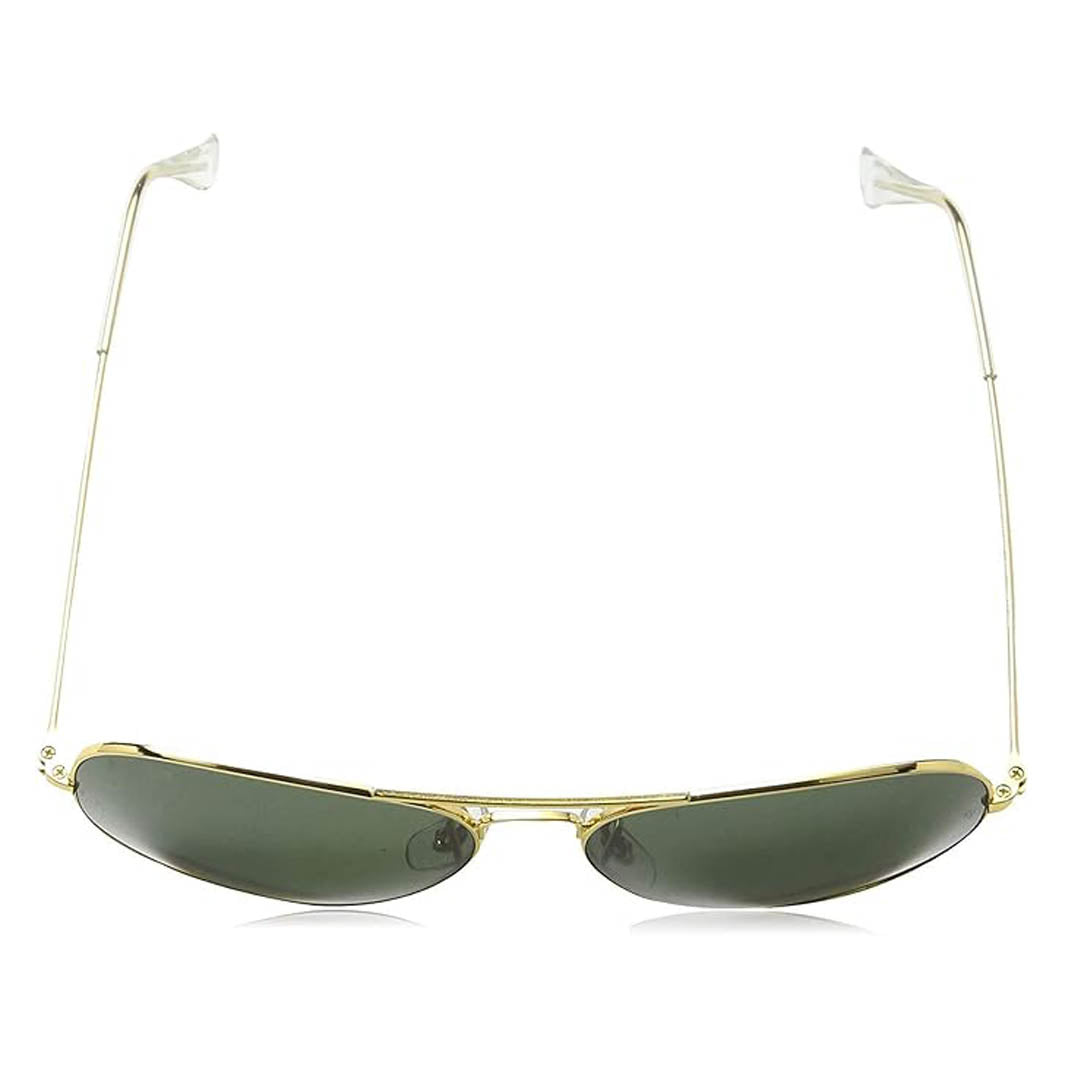 OneStopVision® Medium-Large (Size-58) Golden Green Men's Aviator Sunglasses