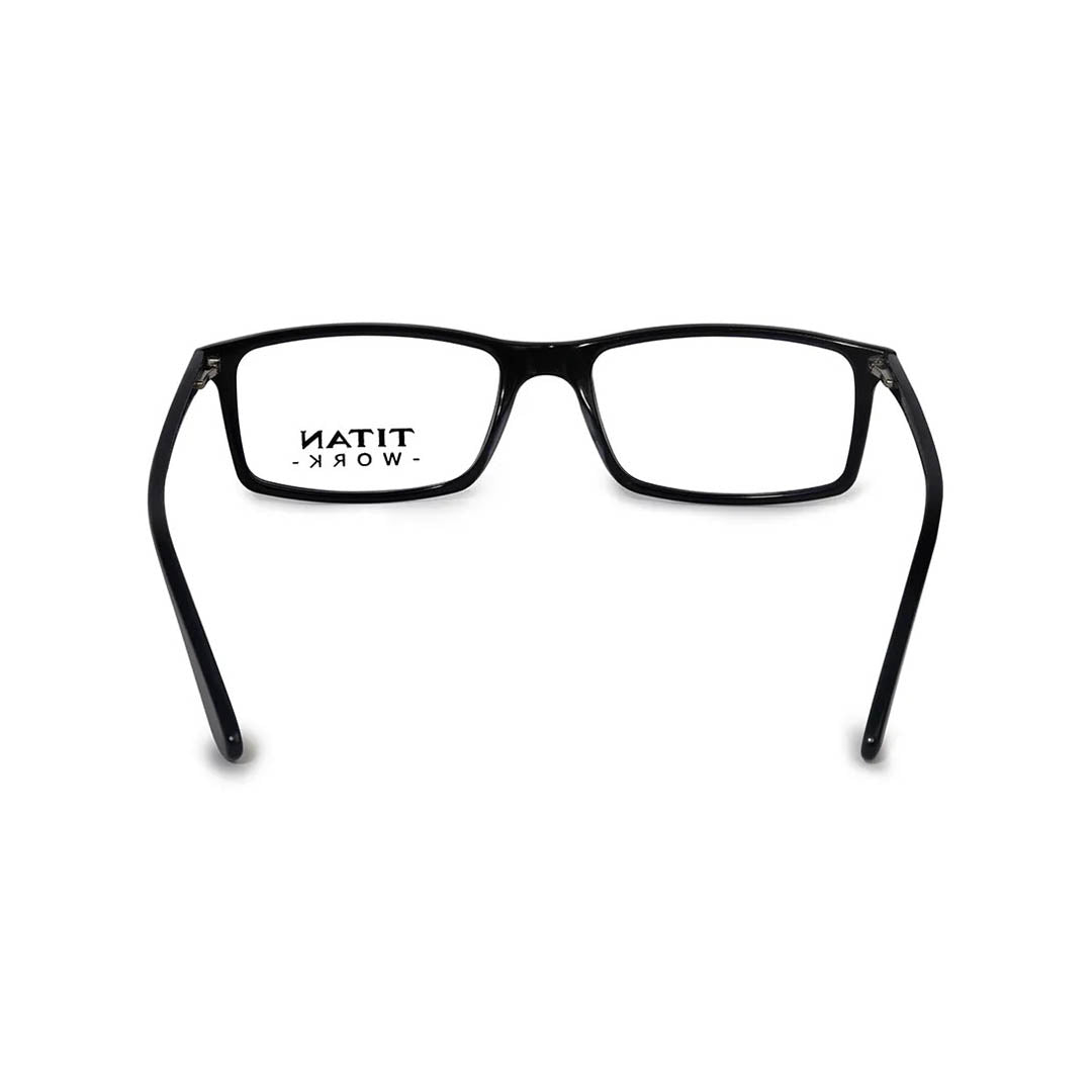 Titan Blue Rectangle Rimmed Computer Glasses (Blue-Filter lens Included)