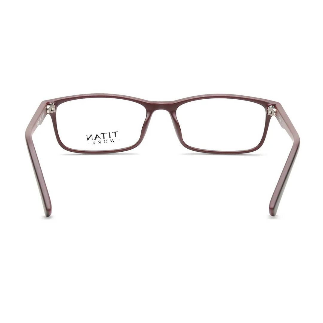 Titan Black Rectangle Rimmed Computer Glasses (Blue-Filter lens Included)