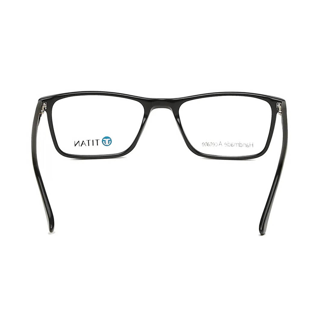 Titan Black Square Rimmed Computer Glasses (Blue-Filter lens Included)
