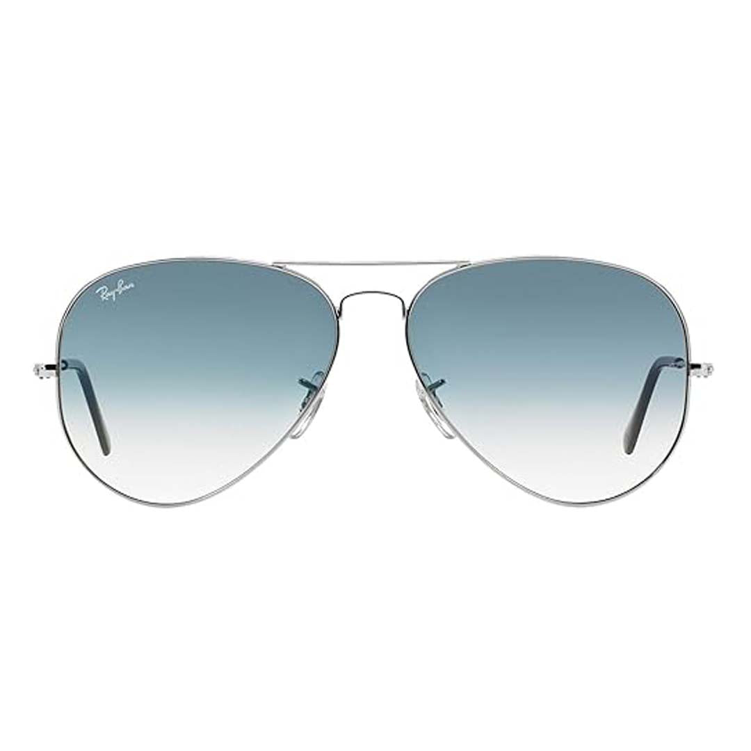 Ray-Ban Unisex Gradient Blue Lens Pilot Sunglasses - 0RB3025I003/3F58