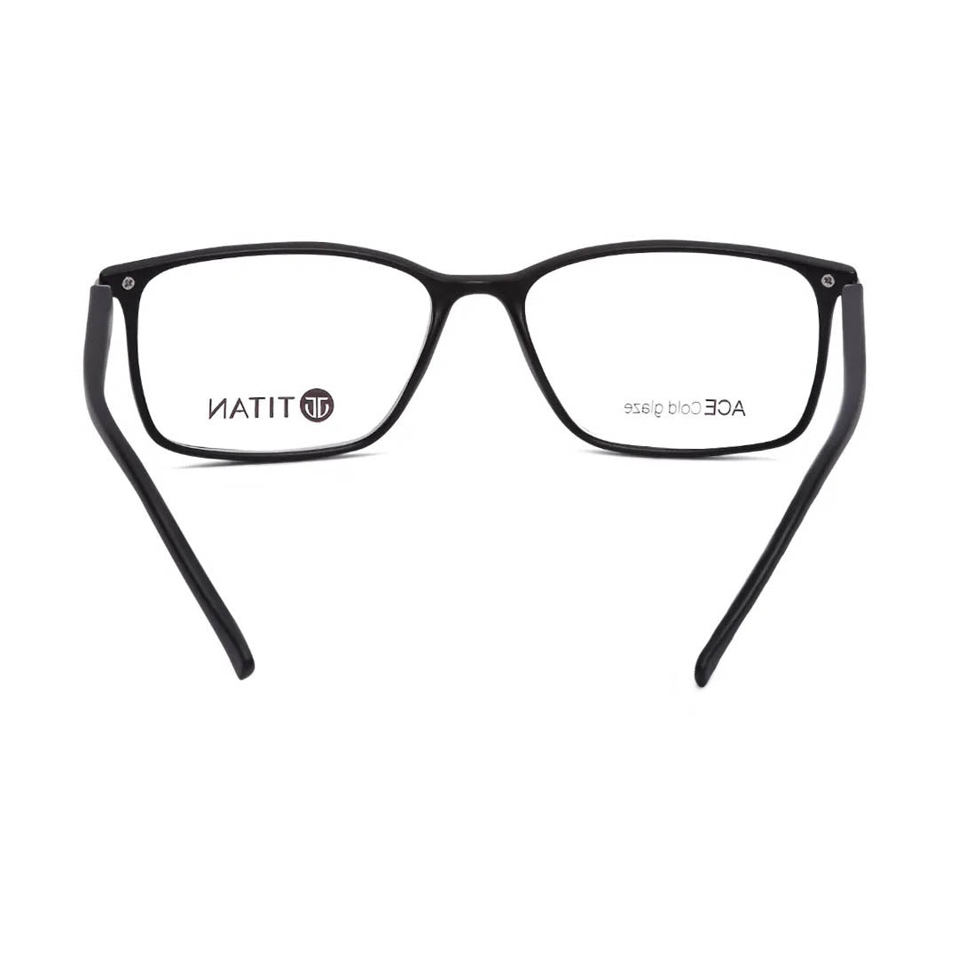Titan Black Rectangle Computer Glasses (Blue-Filter lens Included)