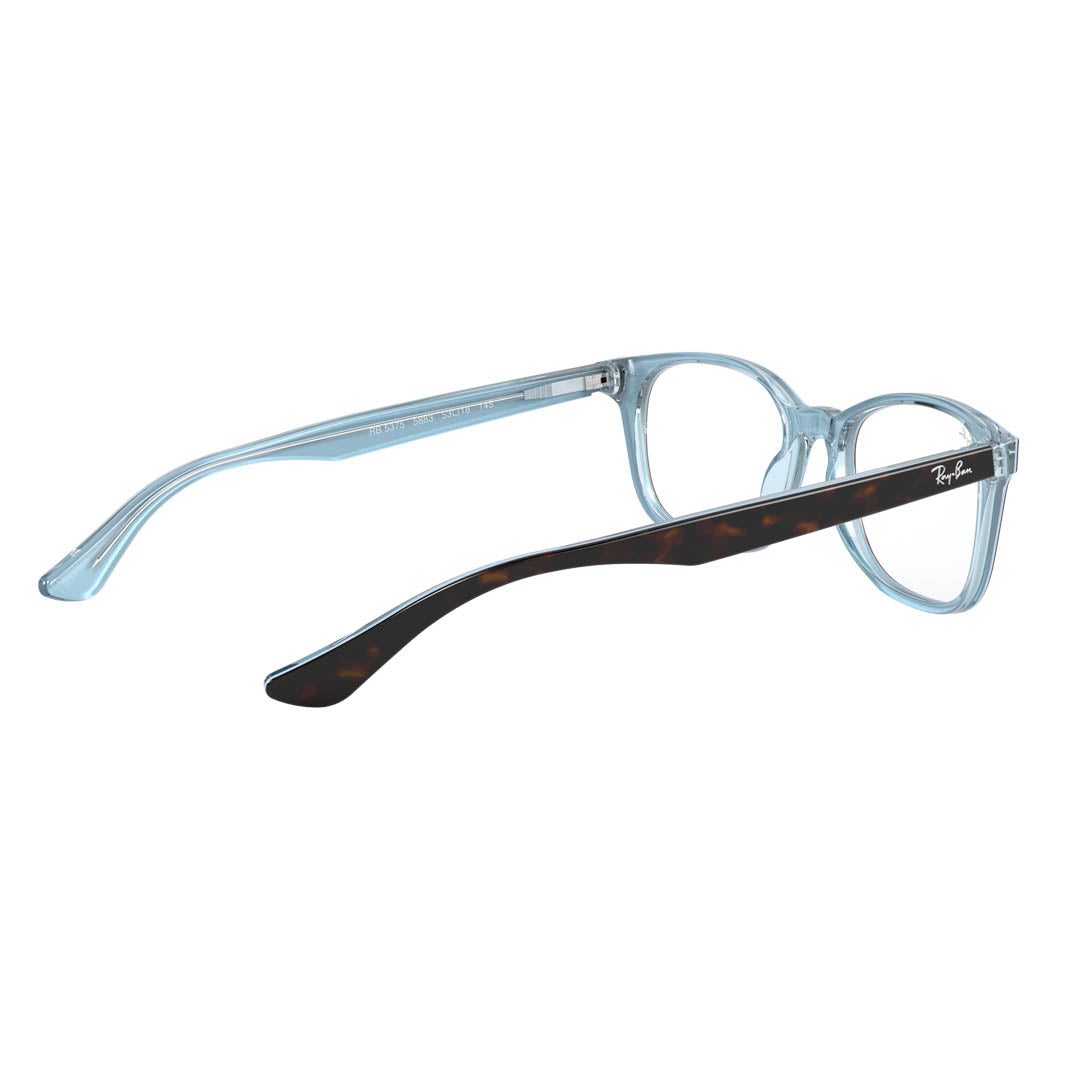 Ray-Ban Havana Green Rx5375 Computer Glasses (Blue-Filter lens Included)