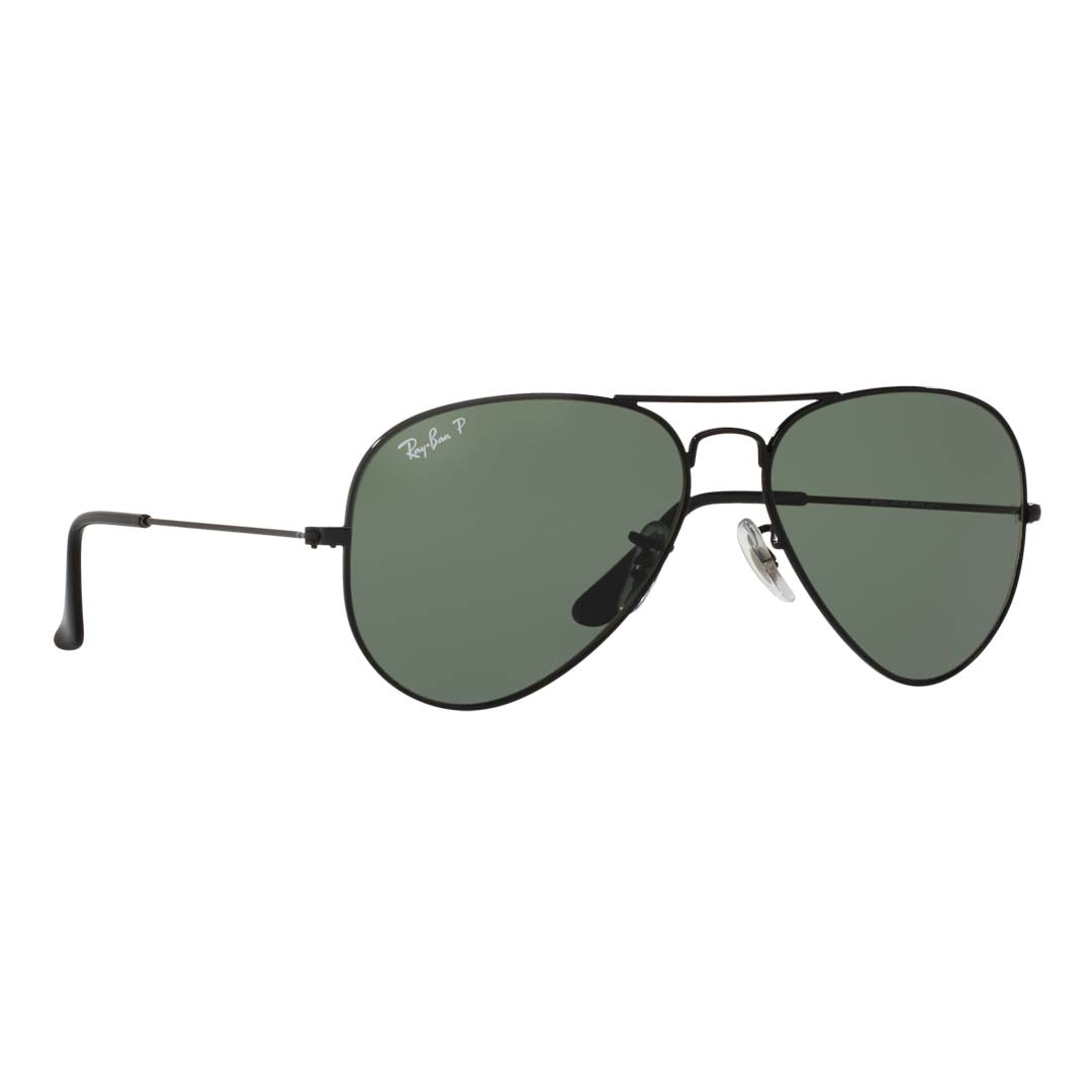 Ray-Ban Polarised Aviator Unisex Sunglasses (RB3025|62|Green)