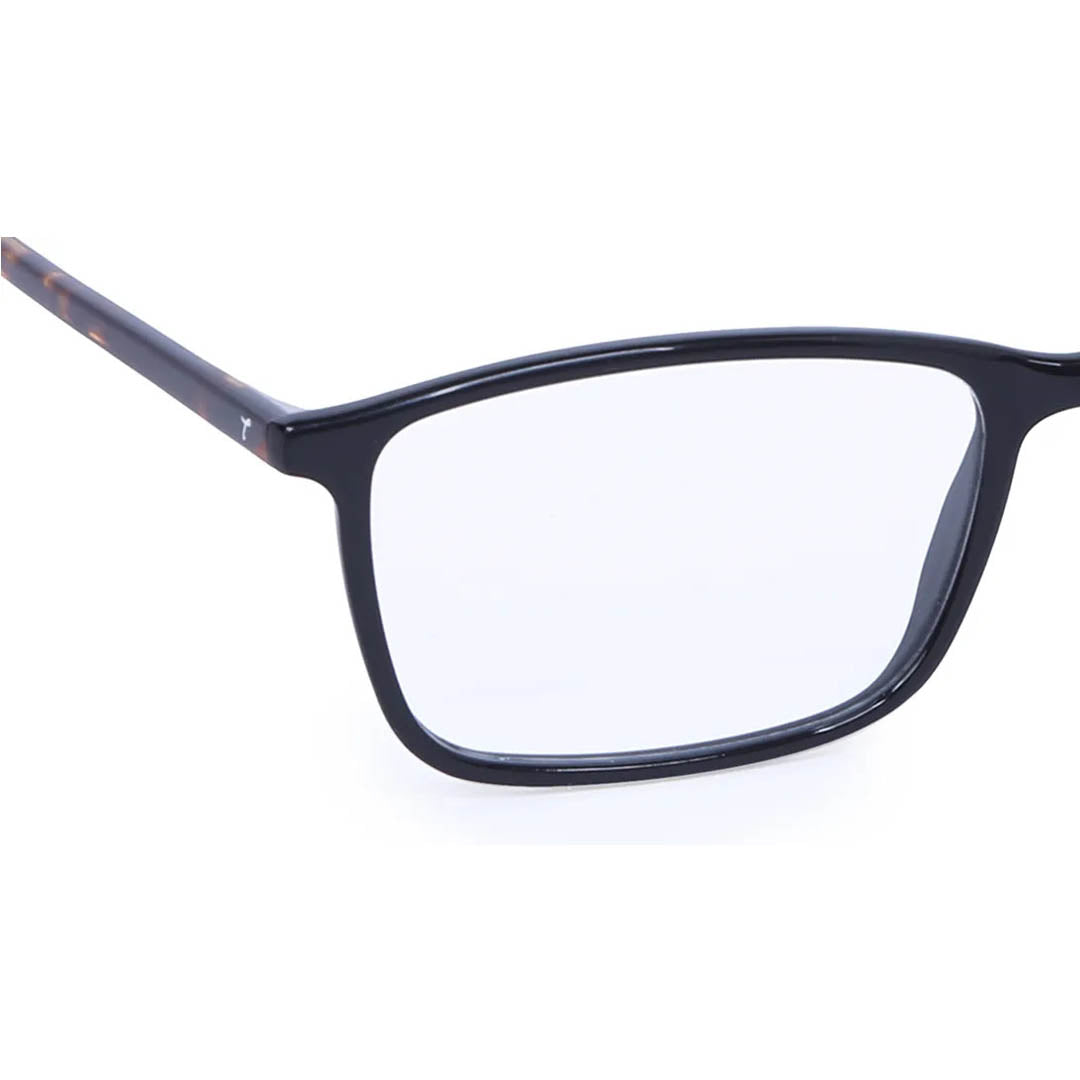 Titan Black Rectangle Rimmed Computer Glasses (Blue-Filter lens Included)