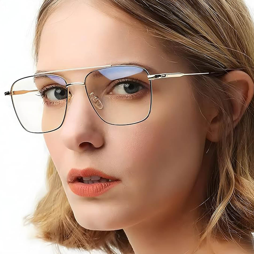 OneStopVision® Blue Cut Computer Glasses | Anti Glare, 100% UV Protected (Blue-Filter lens Included)