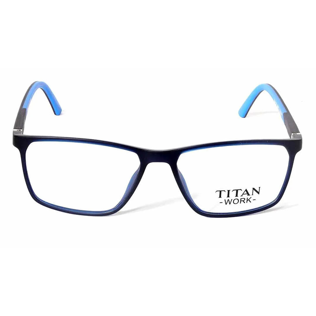 Titan Blue Wayfarer Rimmed Computer Glasses (Blue-Filter lens Included)