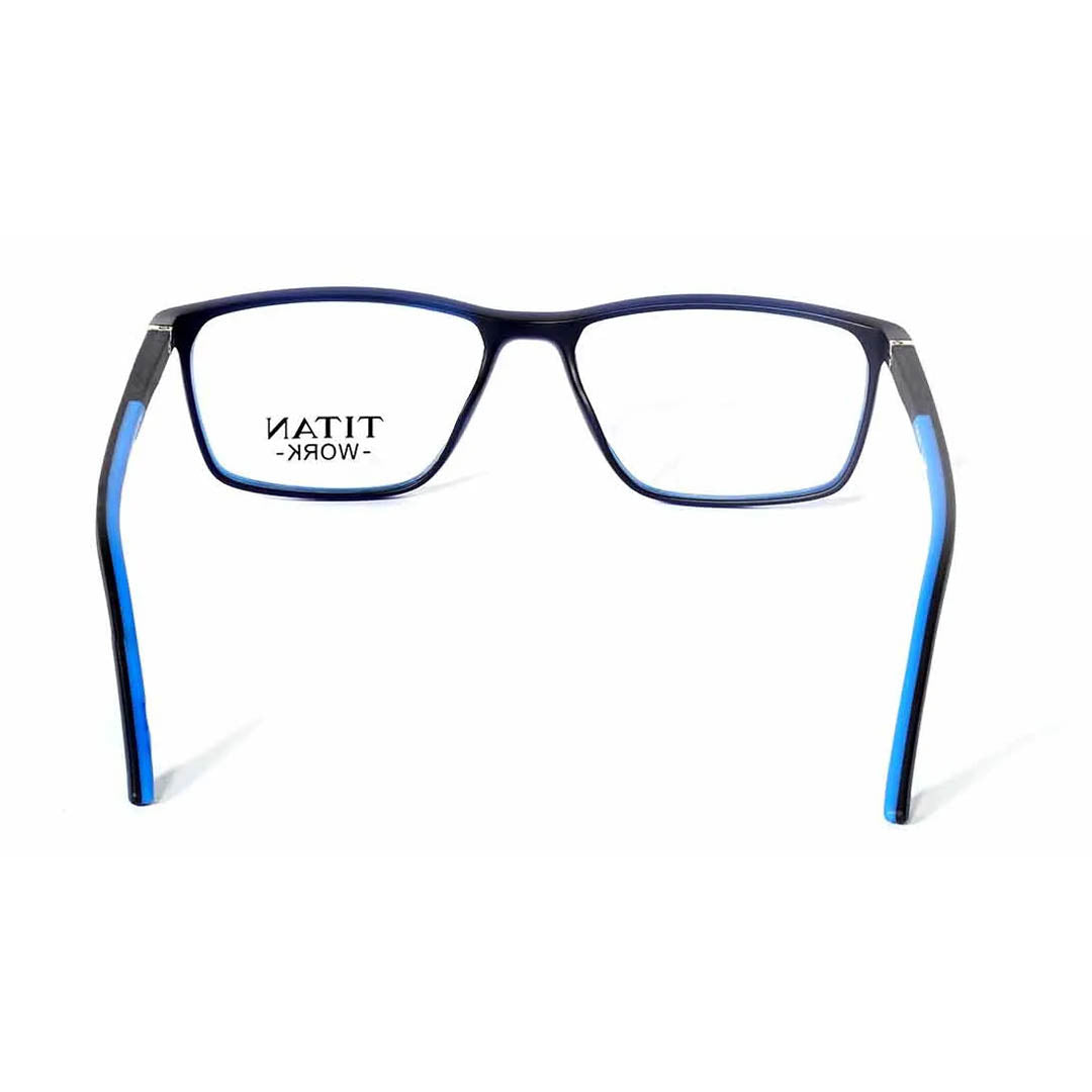 Titan Blue Wayfarer Rimmed Computer Glasses (Blue-Filter lens Included)