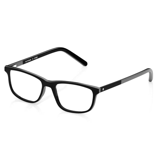 Titan Black Square Rimmed Computer Glasses (Blue-Filter lens Included)