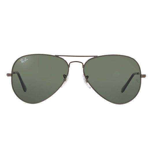 Gafas de sol unisex Ray-Ban de piloto con protección UV y lentes verdes - 0RB302500458 