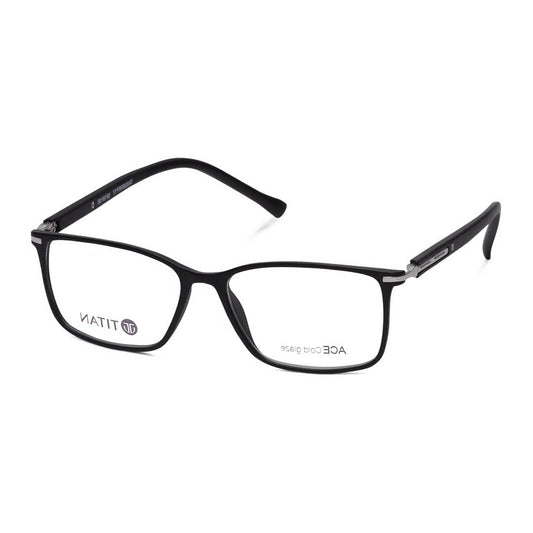 Titan Black Rectangle Computer Glasses (Blue-Filter lens Included)