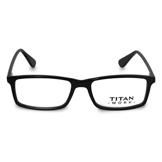 Titan Blue Rectangle Rimmed Computer Glasses (Blue-Filter lens Included)