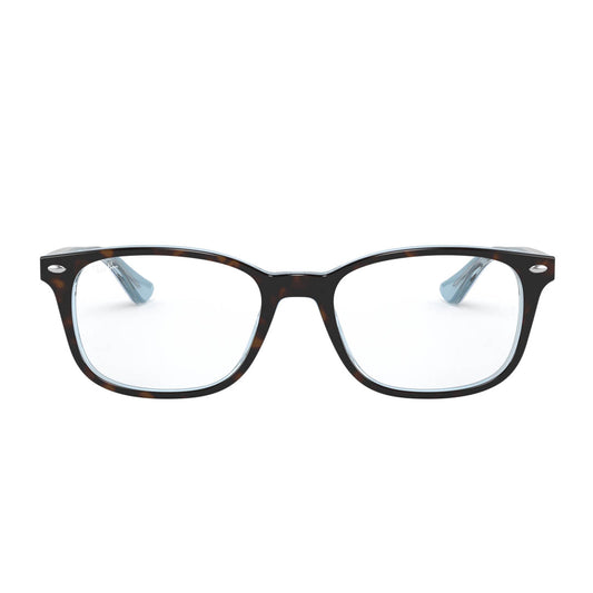 Ray-Ban Havana Green Rx5375 Computer Glasses (Blue-Filter lens Included)