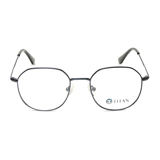 Titan Blue Round Rimmed Computer Glasses (Blue-Filter lens Included)