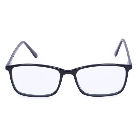 Titan Black Rectangle Rimmed Computer Glasses (Blue-Filter lens Included)