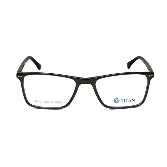 Titan Black Square Rimmed Computer Glasses (Blue-Filter lens Included)