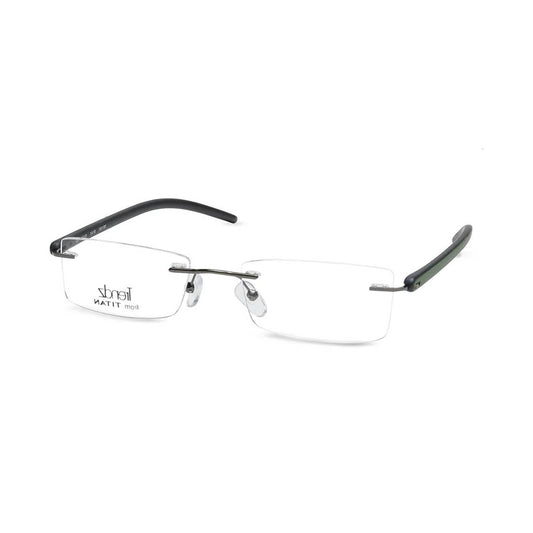 Titan Gun metal Rectangle Rimless Computer Glasses (Blue-Filter lens Included)