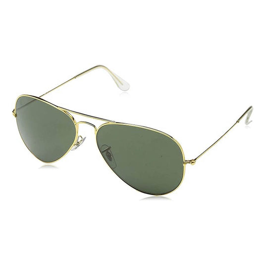 OneStopVision® Medium-Large (Size-58) Golden Green Men's Aviator Sunglasses