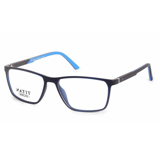 Titan Blue Wayfarer Rimmed Computer Glasses (Blue-Filter lens Included)