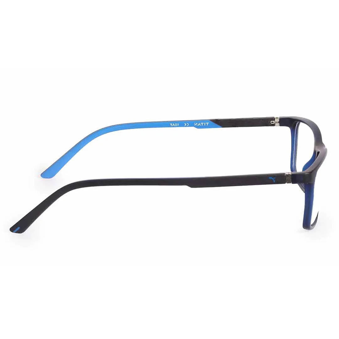 Titan Blue Wayfarer Rimmed Computer Glasses (Blue-Filter lens Included)