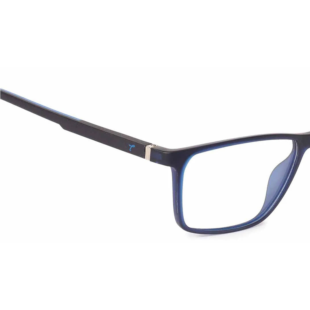 Titan Blue Wayfarer Rimmed Computer Glasses (Blue-Filter lens Included)
